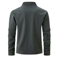thumbnail image 2 of Men's Casual Henley Shirt Half Zipper Stretch Long Sleeve Shirts for Men Turn-down Collared Casual Formal Solid Shirts Lightweight Tees Tops With Pocket, 2 of 7