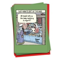 NobleWorks, Last-Minute Gift - 12 Funny Christmas Cards Boxed - Bulk Set, C10174XSG-B12x1