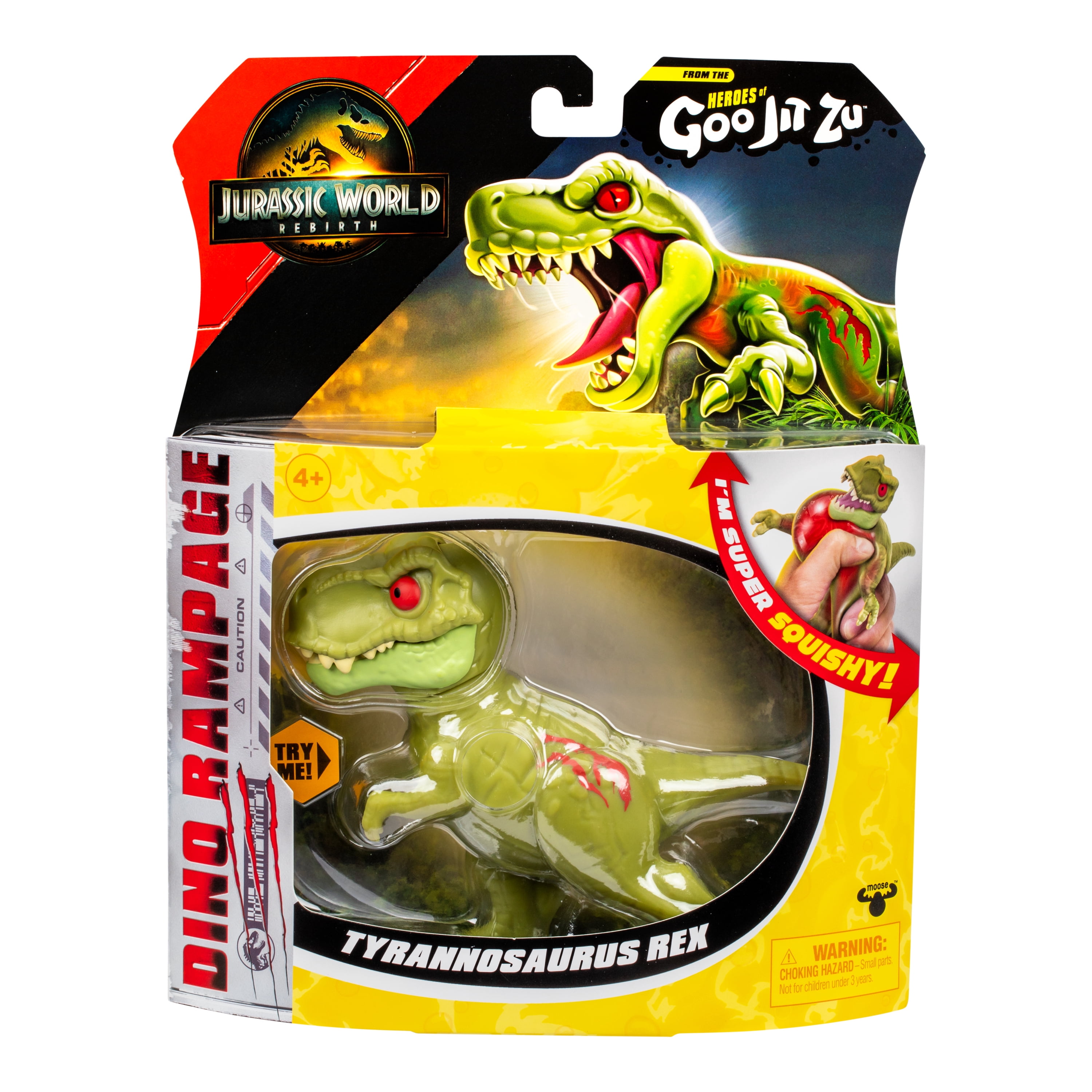 Jurassic World Rebirth Dino Rampage Heroes of Goo Jit Zu Tyrannosaurus Rex, with "Rampage Action" Chomping Jaws, Ages 4+
