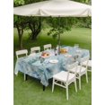 thumbnail image 4 of Outdoor Tablecloth with Umbrella Hole for Patio/Picnic/Party/Camping, Coastal Turtle Waterproof Table Cloth Rectangle Table Cover Washable, Nautical Eucalyptus Leaves Coral Seaweed (60"x 84"), 4 of 8