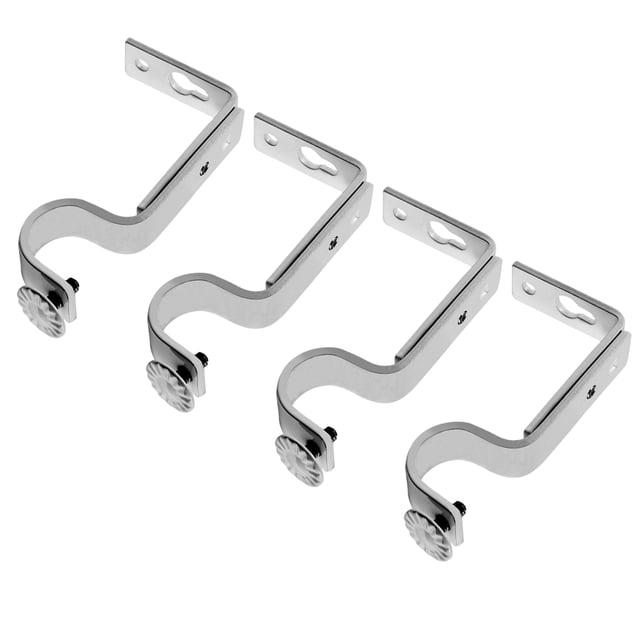 2 Pair Simple Curtain Rod Bracket Practical Drapery Rod Rack Curtain Accessories Curtain Pole Holder for Home