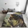 thumbnail image 5 of Pofeuu Ferocious Dinosaur Print Ultra-Soft Micro Fleece Blanket,for Bed Or Sofa,All Season Throw Blankets Flannel Blanket-60"x50", 5 of 7