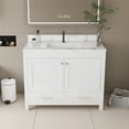 thumbnail image 2 of Montary Bathroom Vanity Set 43" with Carrara Marble Top, Modern Cabinet with Doors and Drawer（Single Faucet Hole）, 2 of 8