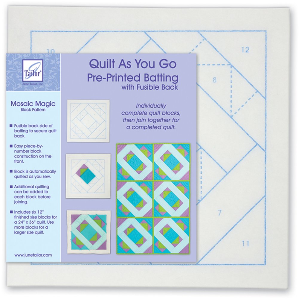 June Tailor Quilt As You Go Printed Quilt Blocks On BattingMosaic
