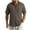 Brown, variant on Dagugfen Mens Shirts Plus Size Button up Short Sleeve Loose Solid Color Casual Summer Tops with Pocket
