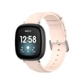 thumbnail image 1 of Hearth & Gear Round Tail Leather Watch Band For Versa4/3 And Sense1/Sense2 Replacement Strap Wheel Watch Alarm for Men Dress for Men Workout Smart Watch Dress Watch Set for Men Watch for Men Digital, 1 of 5