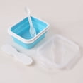 thumbnail image 3 of Fiambrera de silicona, caja Bento, contenedor de almacenamiento de alimentos plegable con tapa con Clip, 1 Uds. oso de fresa Electrónica, 3 of 5
