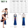 thumbnail image 1 of Vestido de Cosplay Chunli Chun Li, traje de juego de rol SF 6, traje Qipao azul, conjunto completo, traje de Kungfu, vestido de fantasía de Halloween, traje de fiesta, 1 of 5