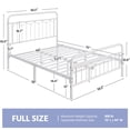 thumbnail image 3 of Yaheetech Metal Platform Bed Frame with Headboard and Footboard, Full Size, White, 3 of 7