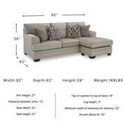 Signature Design by Ashley Stonemeade Taupe Sofa Chaise