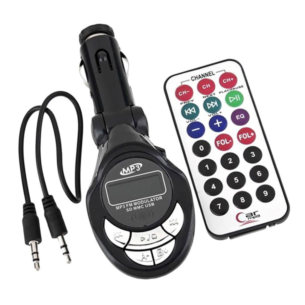 1pcs 4in1 Car MP3 Player Wireless FM Transmitter Modulator USB FM Modulator CD MMC Remote