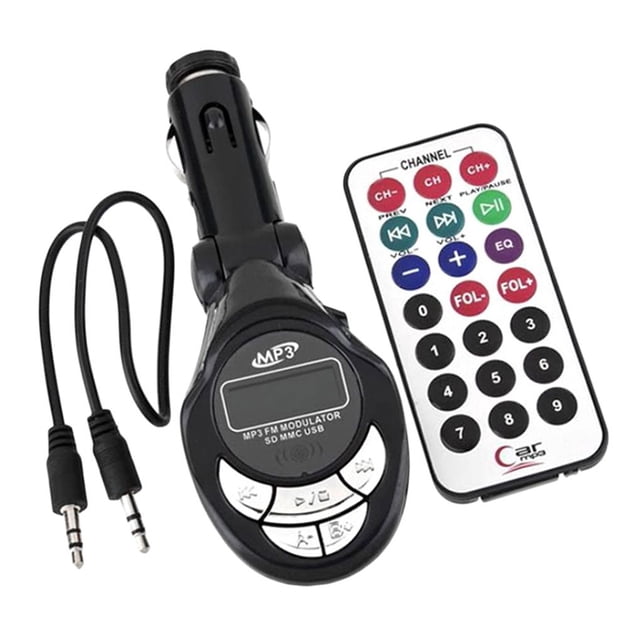 Coche Reproductor de MP3 Transmisor FM inalámbrico Modulador USB CD MMC Control remoto 4 en 1 Scienceny DZ4366-00B