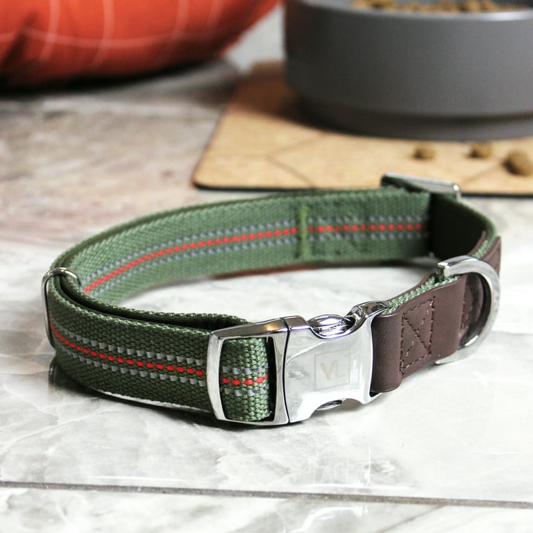 Vibrant Life Premium Dog Collar Olive Medium