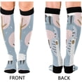 thumbnail image 2 of GZHJMY Alpaca Compression Socks, Women Men Long Stocking (20-30mmHg), Travel Knee High Stockings for Athletic Sports,Running,Cycling,Nursing, 2 of 7