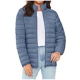 thumbnail image 1 of Puntoco Chaqueta acolchada para mujer con cuello levantado y cremallera, abrigo ligero acolchado de invierno con bolsillos Puntoco Puntoco-776, 1 of 5