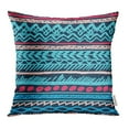 thumbnail image 1 of EREHome Blue Abstract Ethnic Pattern Tribal Pink American Awesome Aztec Boho Color Dark Pillowcase Cushion Cover 16x16 inch, 1 of 1