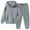 Grey, variant on KAUOD Kids 2 Piece Joggers Set Half Zipper Cotton Hoodies Sweatpants Sweatsuits Boys Girls Plain Soft Pullover Sweatshirts
