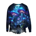 thumbnail image 5 of Zwiiyzr Womens Long Sleeve Crewneck Sweatshirt Graphic Print Casual Pullover Cozy Warm French Terry Relaxed Fit Fall Winter Streetwear Multicolor, 5 of 5