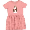 thumbnail image 3 of Inktastic Basset Hound with Floppy Ears Girls Toddler Dress, 3 of 5