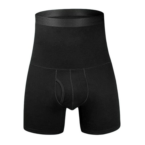 MGCWSH Mens Shapewear Tummy Control - Compression Shorts Slimming Body Shaper Boxer Briefs Underwear Black 5XL