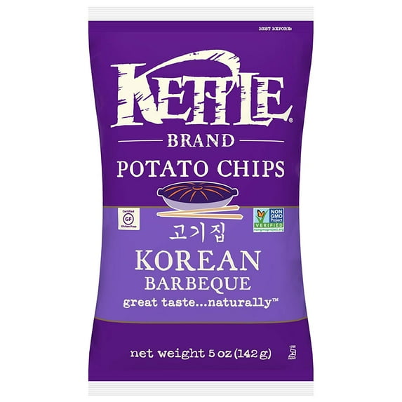 Kettle Brand Korean BBQ Potato Chips 5 oz Bags - Pack of 15