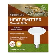 Vibrant Life Ceramic Bulb Heat Emitter for Reptiles, Non-Visible Heat 100 Watts
