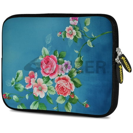 Kindle Designer Case Designer 7.75 Inch Soft Neoprene Sleeve Case Pouch for Alcatel ONETOUCH POP 7 LTE, Acer Iconia One 7, LG G Pad, Amazon Fire 7, Kindle/ Kindle HD 7, RCA 7 Tablet - Rose Print Provencal ()