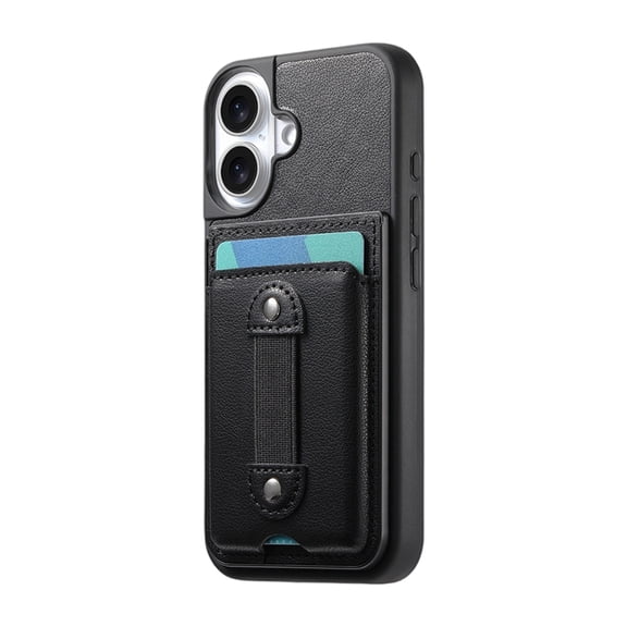 Sinyiin Elastic Wrist Strap Phone Case Builtin Card Slot Protective Cover For Phone 17