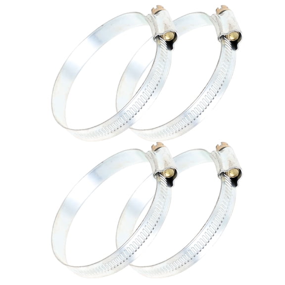 WRISTBIQUE 4Pcs Adjustable Hose Clamps Flat Metal Sealing for Hose 11.8x2.95x0.47in