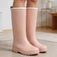 thumbnail image 6 of YUEHUA Womens Rain Boots Waterproof Fashionable Mid Calf Rain Boots with for Women All Season Outdoor Work Ready Rubber Boots Anti- Shoes Outdoor Garden Shoes, 6 of 7