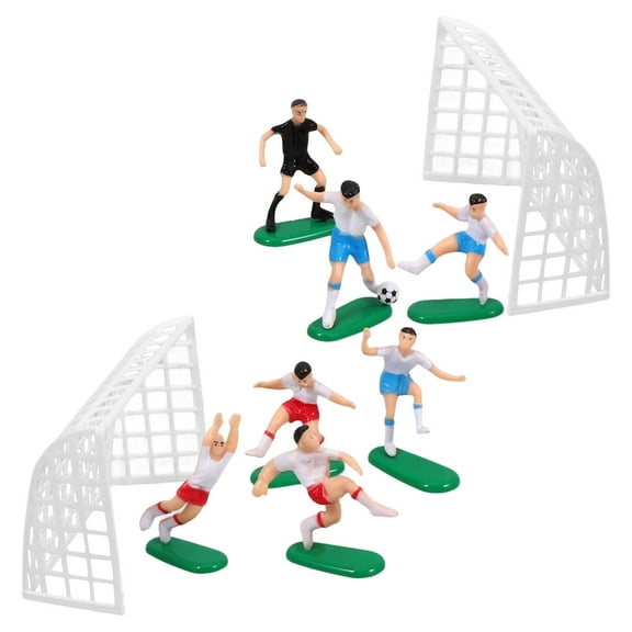 Homoyoyo Eye-Catching Multi-Color Soccer Cake Toppers for DIY Party Decor
