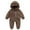 #04-Brown, variant on skpabo Newborn Baby Boy Girl Zipper Fleece Footie Jumpsuit Bear Ears Hooded Snowsuit Long Sleeve Fleece Romper Winter Outfits Navy 9-12 Months