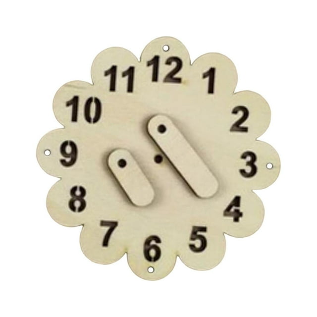 Tableau d'Activités Montessori Jouets de Motricité Pièces DIY Tableau Sensoriel Pièces pour Voyage Horloge en Forme de Fleur