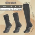 thumbnail image 5 of Bocaoying 4 Pairs Women's Scrunch Slouch Socks with Grips, Breathable & Stretchy Long Casual Socks Non-Slip for Pilate, Barre, Yoga, Gym, US Size 5-10, 5 of 9