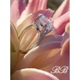 thumbnail image 3 of 8MM - 12MM Cushion Square Solitaire 6 Prong Split Shank Engagement Wedding Ring, 6A Quality Cubic Zirconia, Sterling Silver, Made to Order, 3 of 3