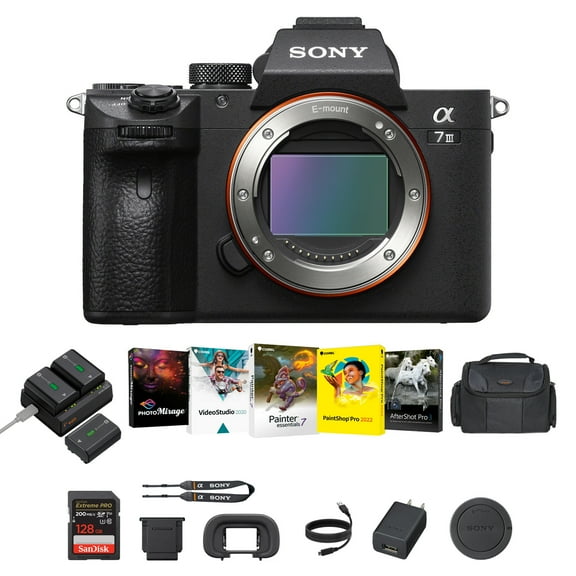 Sony a7 III Mirrorless Full-Frame Digital Camera Corel Software 128GB SDXC Kit
