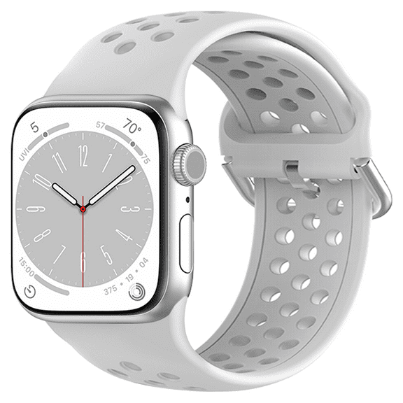 Pailebi Bands Compatible with Apple Watch 38 mm/40mm/41mm, iwatch Watch Band Quick Release Silicone Breathable Wristband for iWatch SE/SE 2 Series 10/9/8/7/6/5/4/3/2/1(38/40/41MM, White)