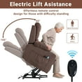 thumbnail image 5 of HSUNNS Power Lift Recliner Chair Recliners for Elderly with Heat and Massage Recliner Chair for Living Room with Infinite Position and Side Pocket, Brown, 5 of 10