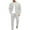 White, variant on mihongmao Men 2 Piece Outfits Sets Men's Solid Color Sports Pants Snap Button Pocket Long Sleeve Turndown Collar Set Khaki 2X