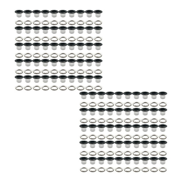 100 piezas de ojales de metal, de ojales pequeños, accesorios de ojales, forma redonda de 8 mm, para zapatos de artesanía de cuero, fabricación de Macarena Ojales redondos