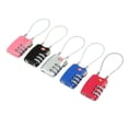 thumbnail image 3 of MasteelfCA 2pcs TSA Approved Security Cable Luggage Locks 3-Digit Combination Password Locks Padlocks in Different Colors (Black & Blue), 3 of 7