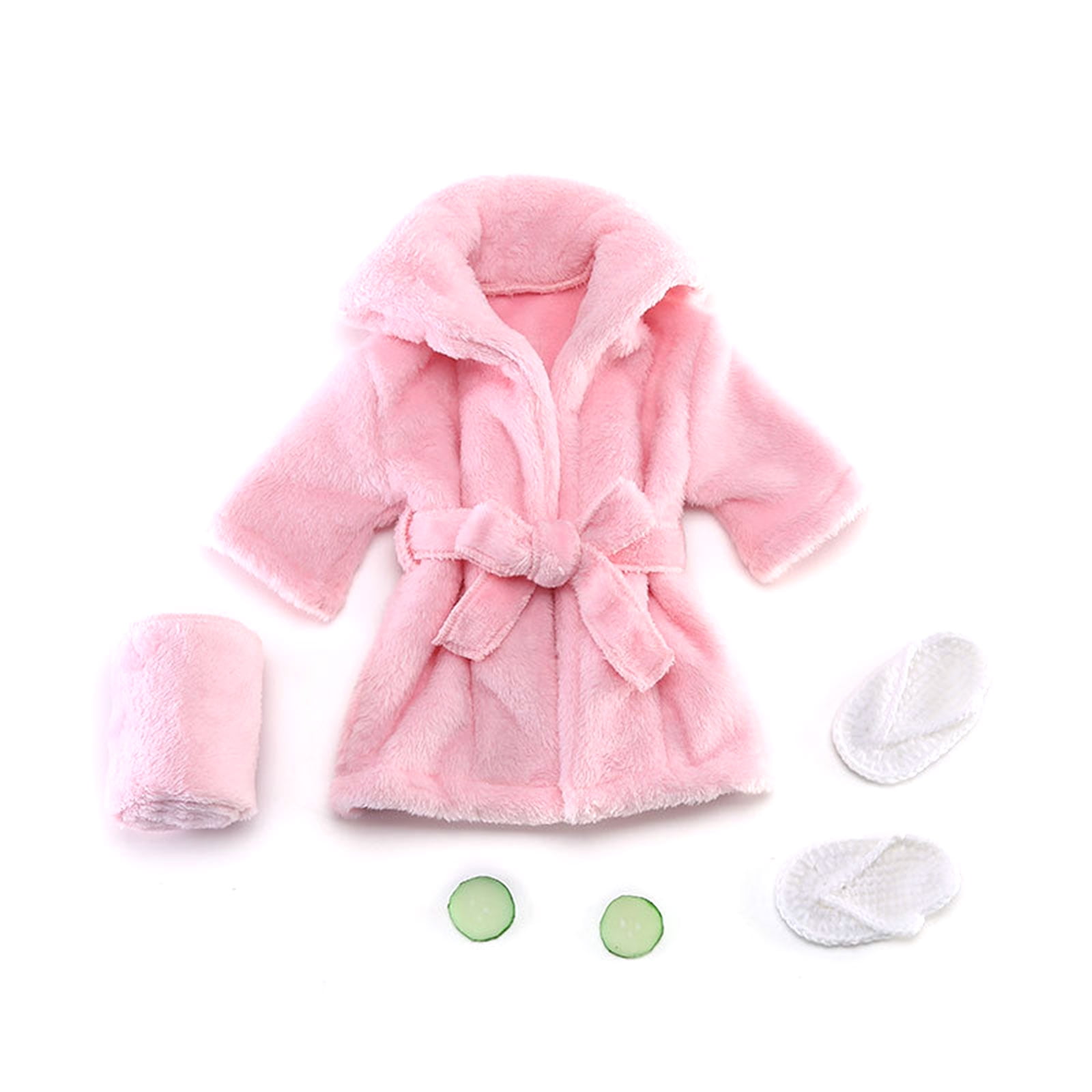 Newborn Bathrobe Outfits with Bath Towel Cucumber Slices Baby