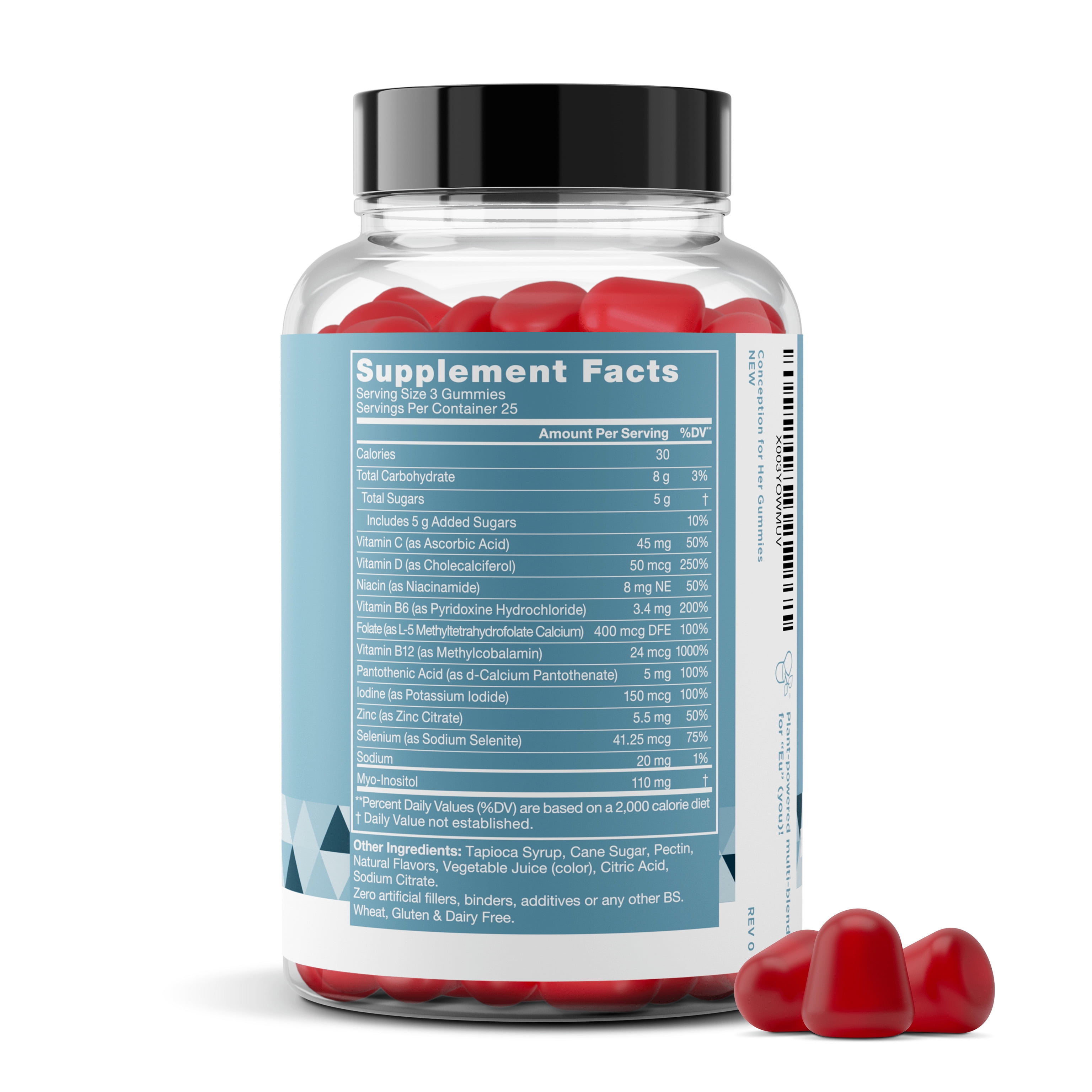 Eu Natural Fertility Gummies - Fertility Supplements for Women with Myo Inositol, Folate & More - Prenatal Gummy Vitamins -  Delicious Juicy Strawberry Hormone Balance Vitamins, 75 ct Gummies