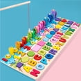 thumbnail image 1 of Wooden Matching Toy Wooden Matching Toy 5 In 1 Colorful Educational Fishing Game Alphabet Number Puzzle Toy For Child Early Education For Ohye Multifunctional Pairing Board, 1 of 1