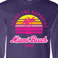 thumbnail image 4 of Inktastic Summer Enjoy the Sunshine Miami Beach Florida in Pink Long Sleeve T-Shirt, 4 of 5