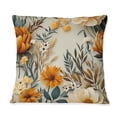 thumbnail image 3 of Designart "Harmony of Natural Botanicals in Orange and Green" Botanical Printed Throw Pillow, 3 of 5