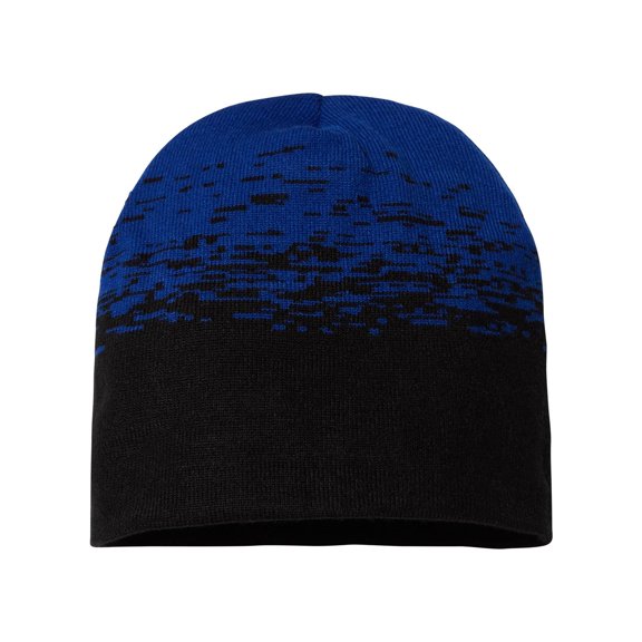 Static Pattern Beanie, Black / Dark Heather Grey