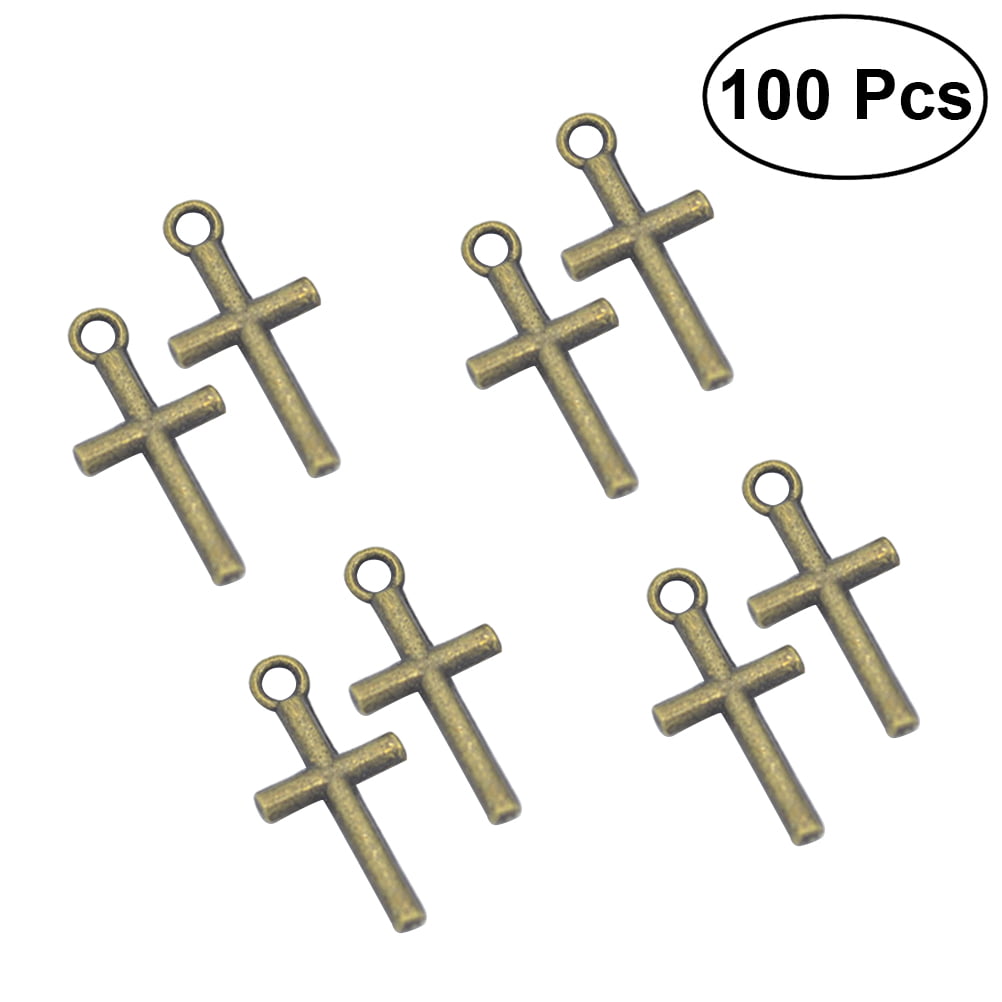 Wholesale Alloy Spacer Beads Religious Faith Crosses Charm DIY Jewelry Findings 