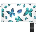 thumbnail image 2 of GZHJMY Watercolor Blue Butterfly Beach Towel Quick Dry Absorbent Bath Towels Sandproof Lightweight Towel for Gym Yoga Sports Swimming - 31x71in Bath Towels, 2 of 7