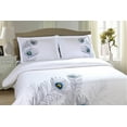 thumbnail image 3 of Peacock Cotton 3-Piece Duvet Cover Set by Blue Nile Mills, California King, Blue-Green, 3 of 5